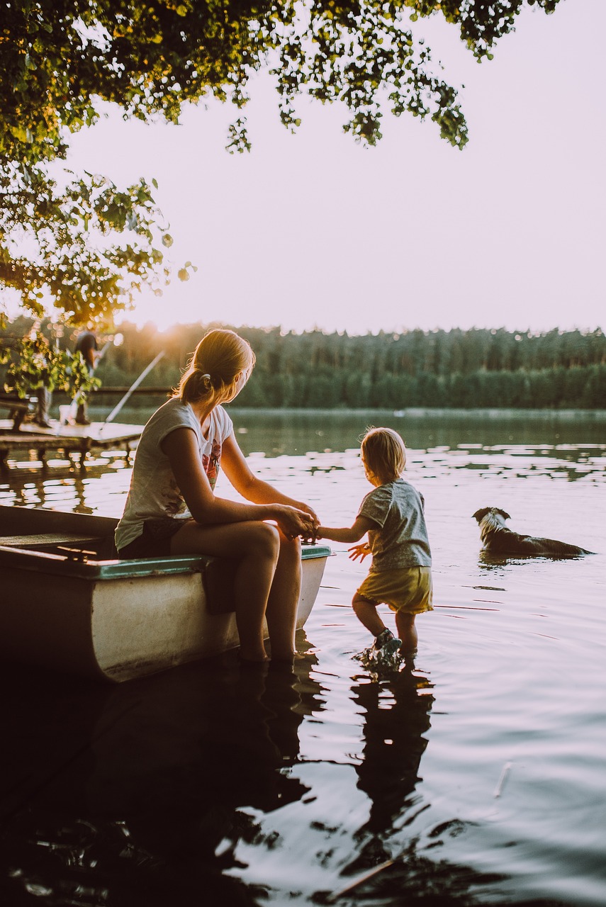 people, woman, kid, child, happy mothers day, baby, nature, boy, girl, daughter, mother, holding hands, lake, water, swimming, boat, mom, mum